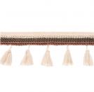 Quasten Borte - Boho - Trio - natur braun